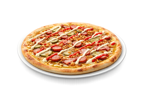 Don Carlos Pizzéria - Amerikai hot-dogos pizza - Prémium pizzák - Online rendelés